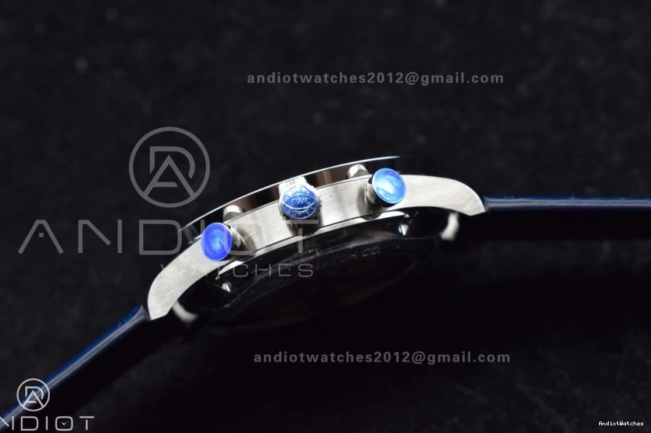 SmartChoice IW371620 White Blue A Blue Edition 1:1 ZF Portuguese Leather Dial on Chrono 1019 Strap Best 1224